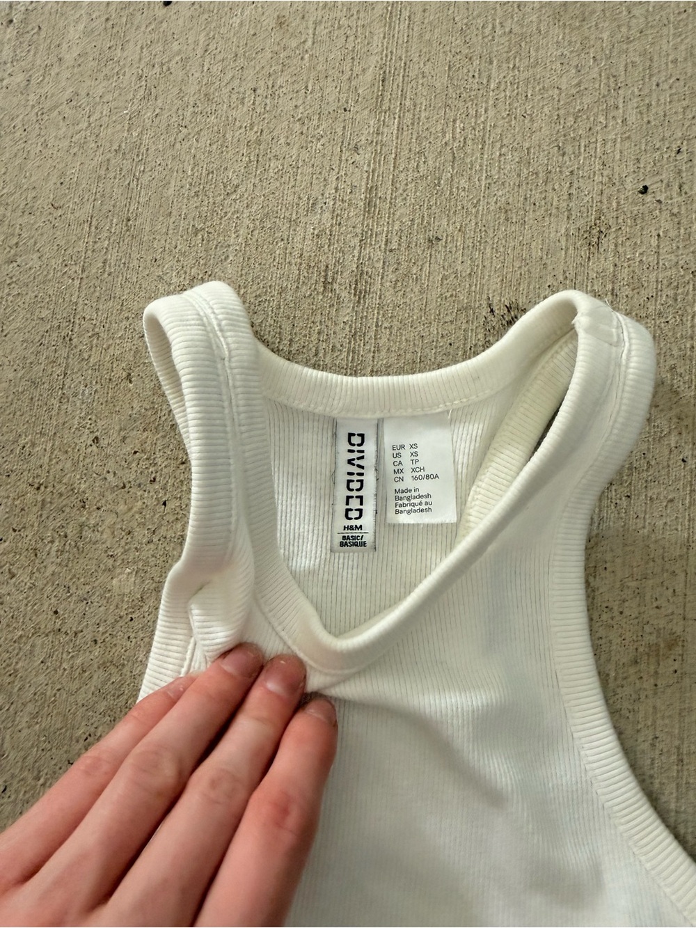 White Ribbed Racerback Crop Tank - Picture 3 of 5